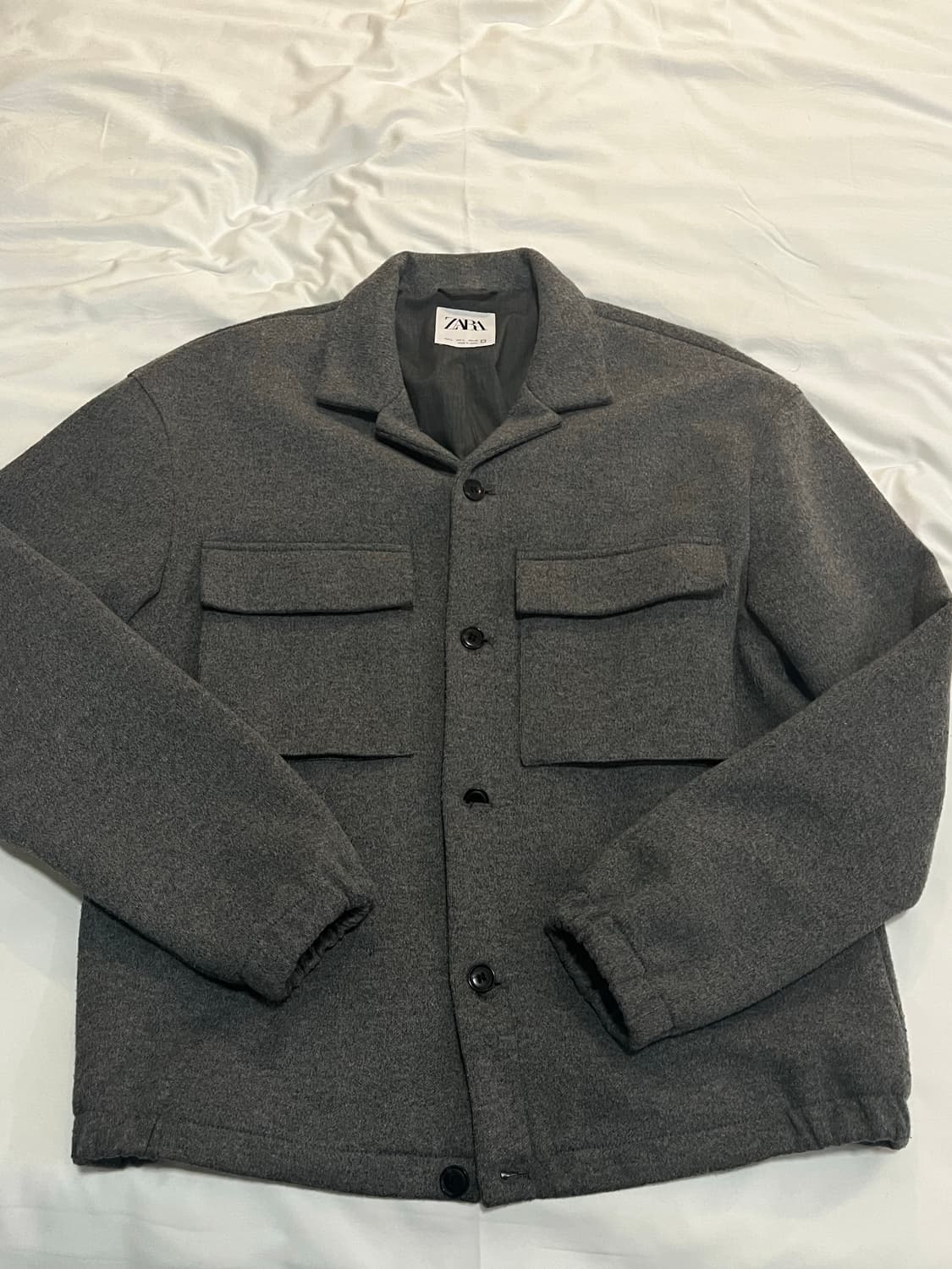 [L] 자라 울 그레이 포켓 자켓 상품이미지1