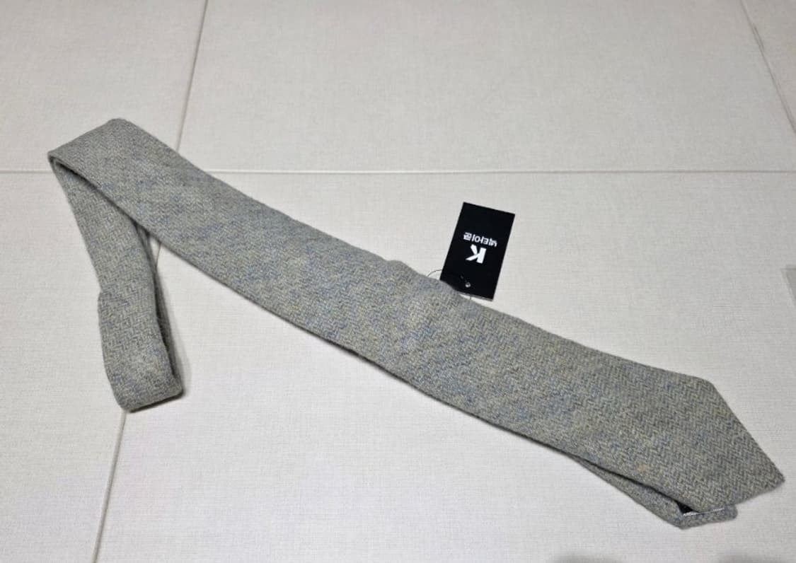 제냐 민트 연그레이 울 넥타이 상품이미지4