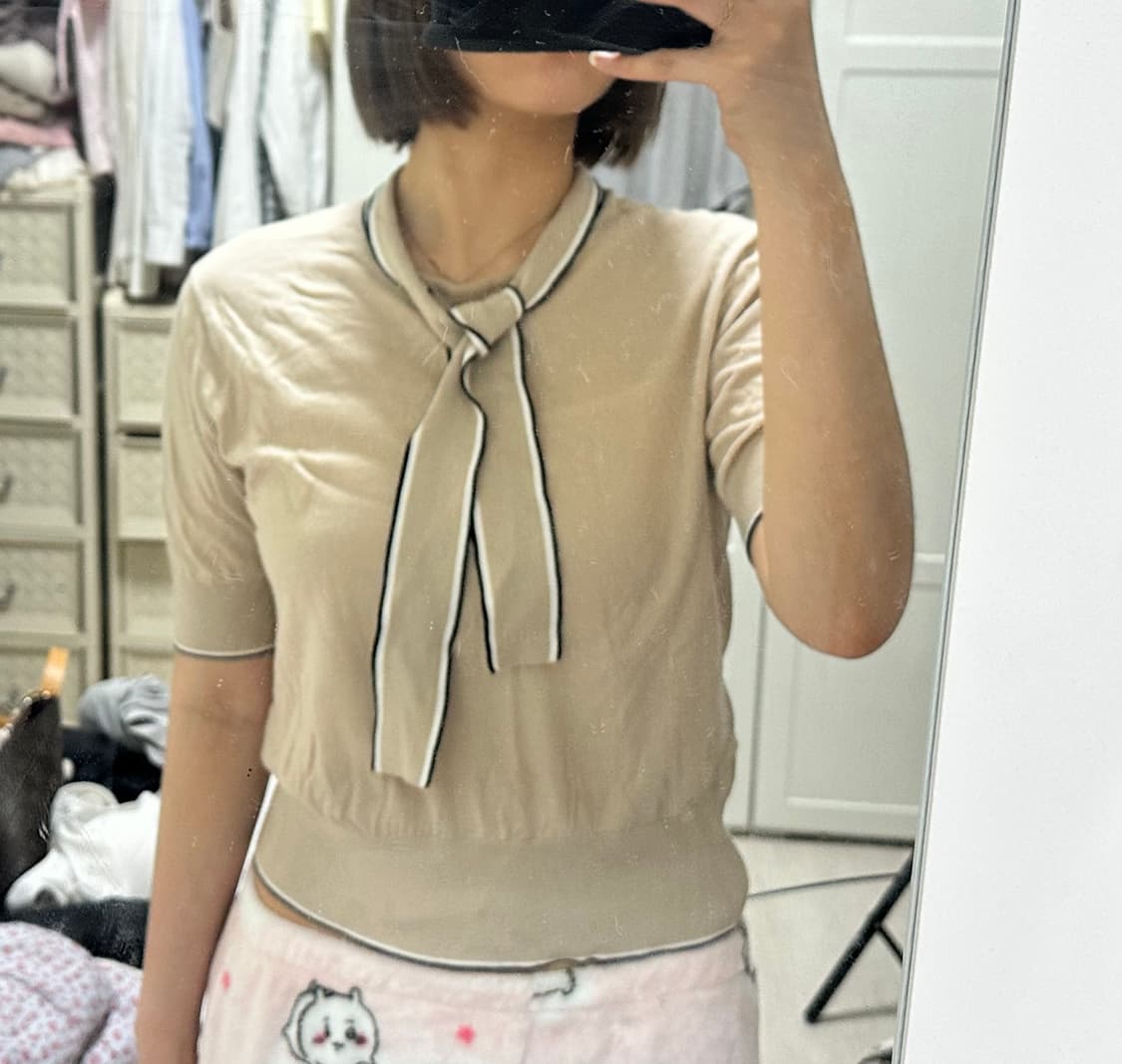 존스메들리 베이지 리본 니트 S 상품이미지2