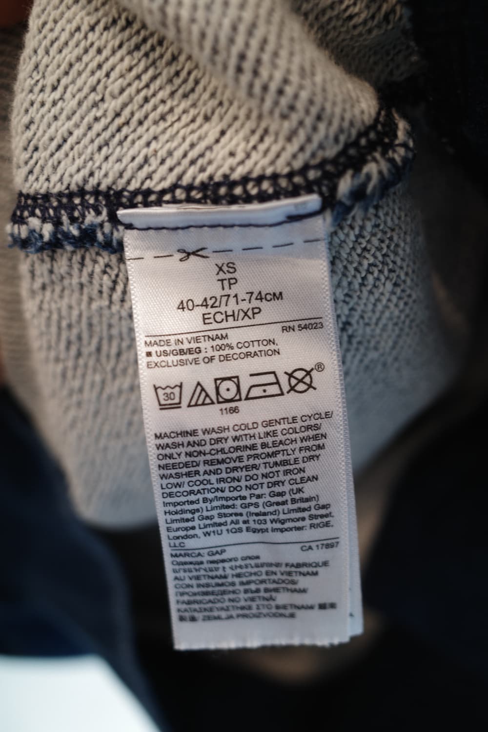 GAP 갭 인디고코튼 후디  상품이미지5