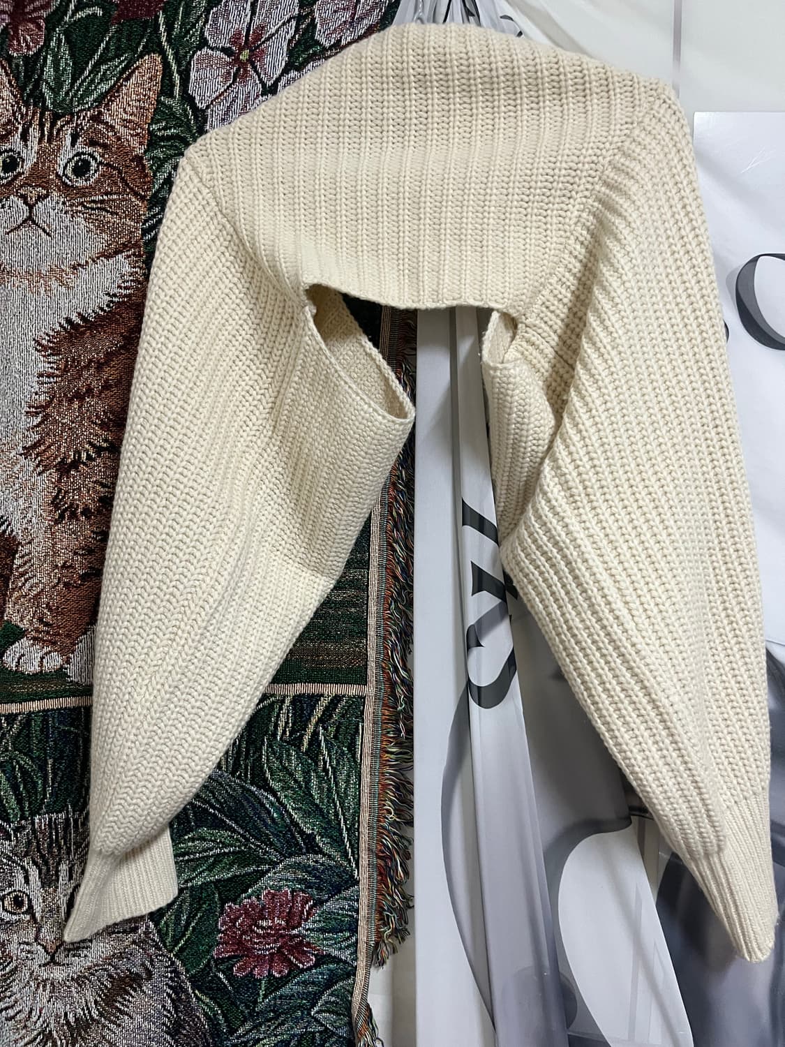 [vintage] Knit bolero ivory 상품이미지2