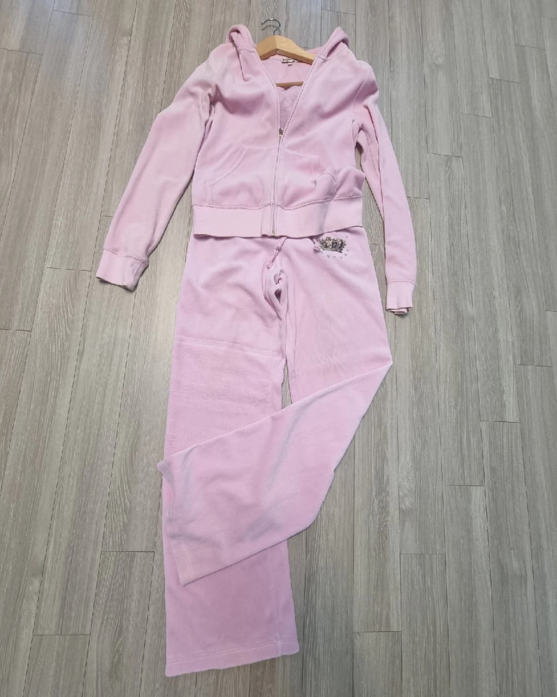 급처) 쥬시꾸뛰르 베이비핑크 트레이닝복 세트 상품이미지2