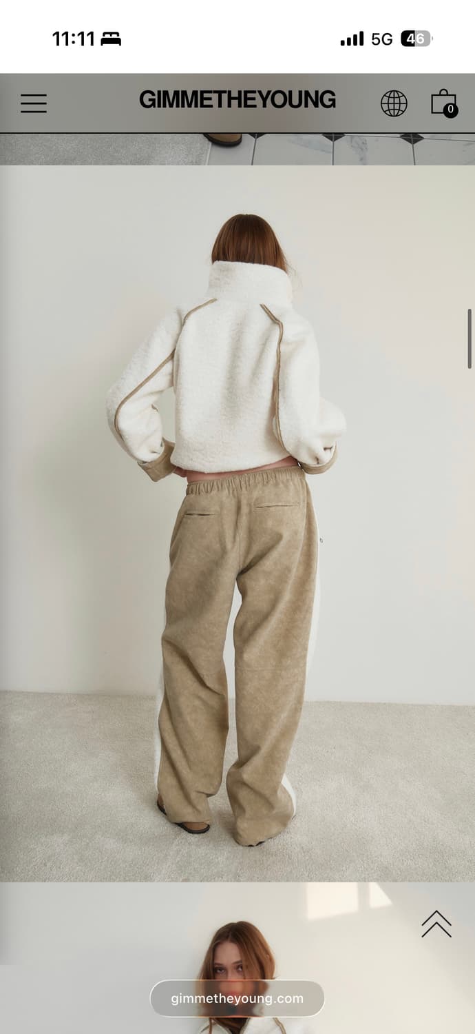 김미더영 GIMMETHEYOUNG 쉐르파 상하의 아이보리 세트판매 상품이미지5