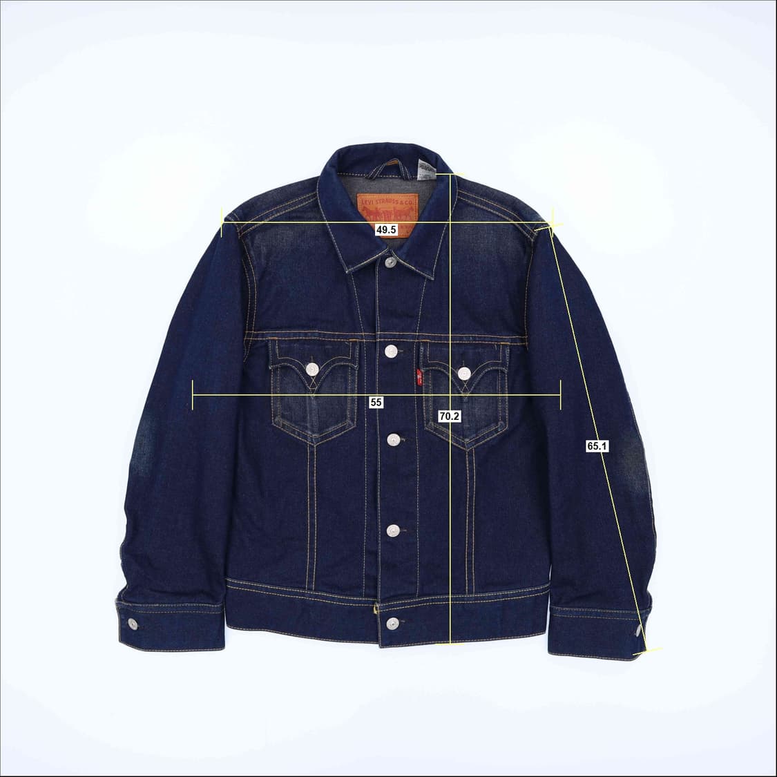[L] 리바이스 Type1 아이코닉 웨스턴 트러커 데님 청자켓 N6936 상품이미지8