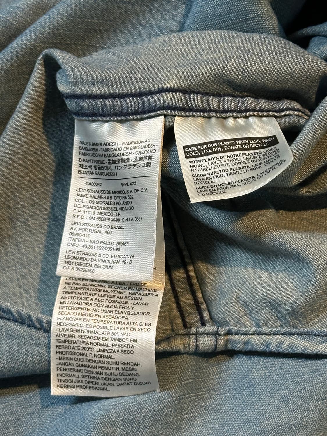 리바이스 LEVI'S 웨스턴 투포켓 데님 셔츠 상품이미지6