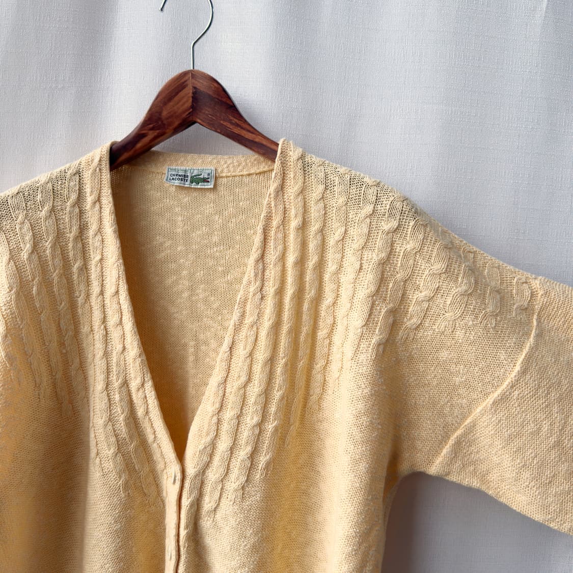 Chemise 라코스테 니트 가디건 옐로우 40 상품이미지4