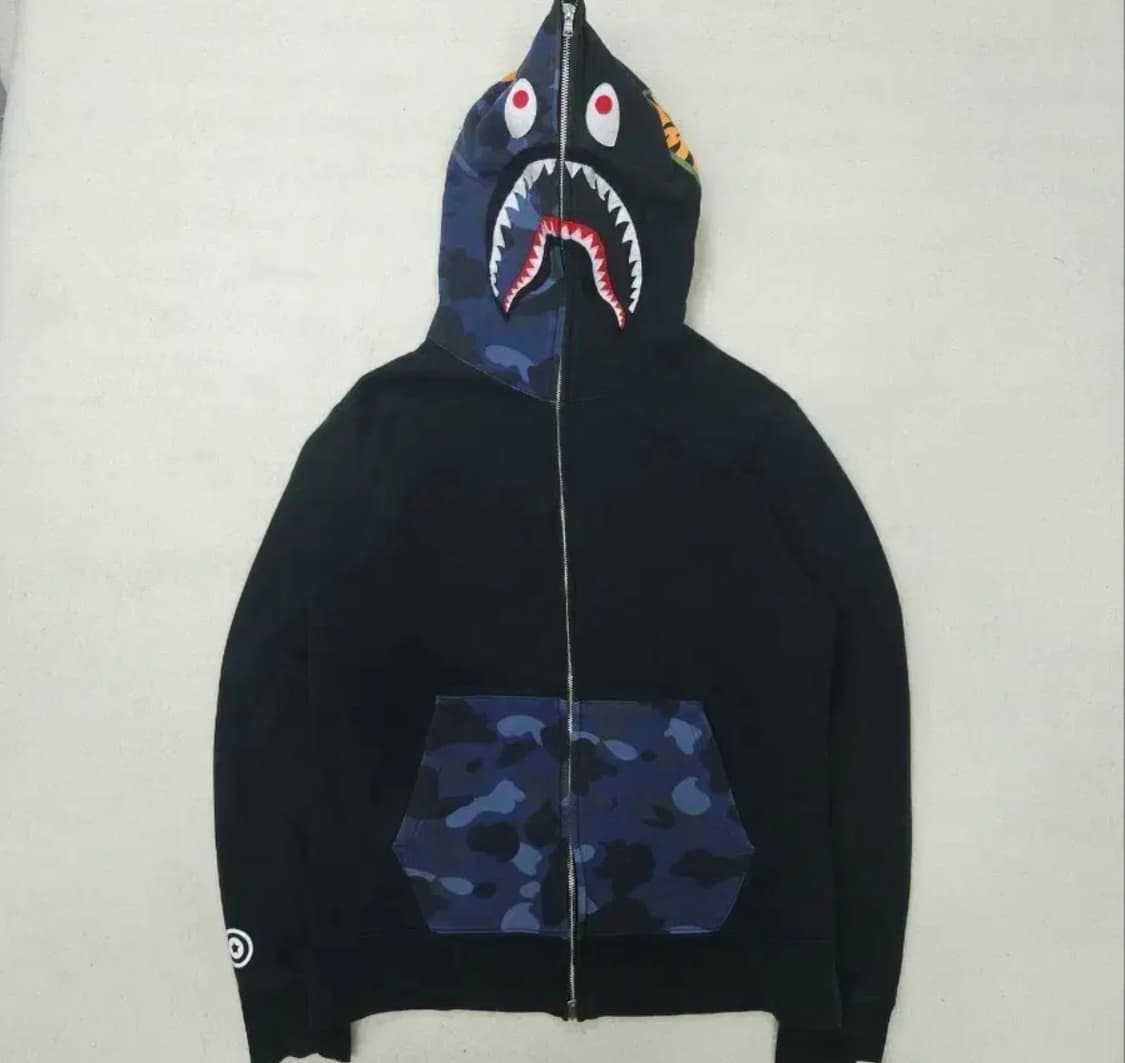 베이프 샤크후드 반카모 청계/검정 상품이미지1