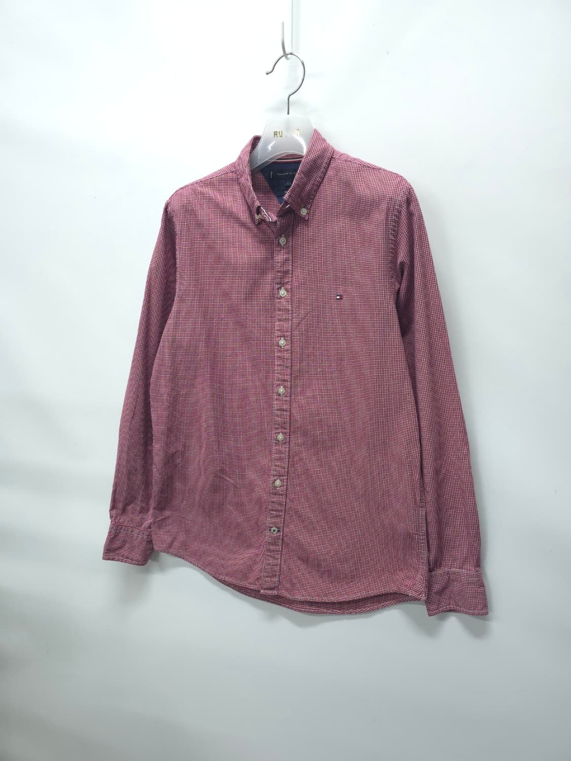 ​타미힐피거 여성 레드 체크 긴팔 셔츠 (슬림핏 S) 상품이미지2