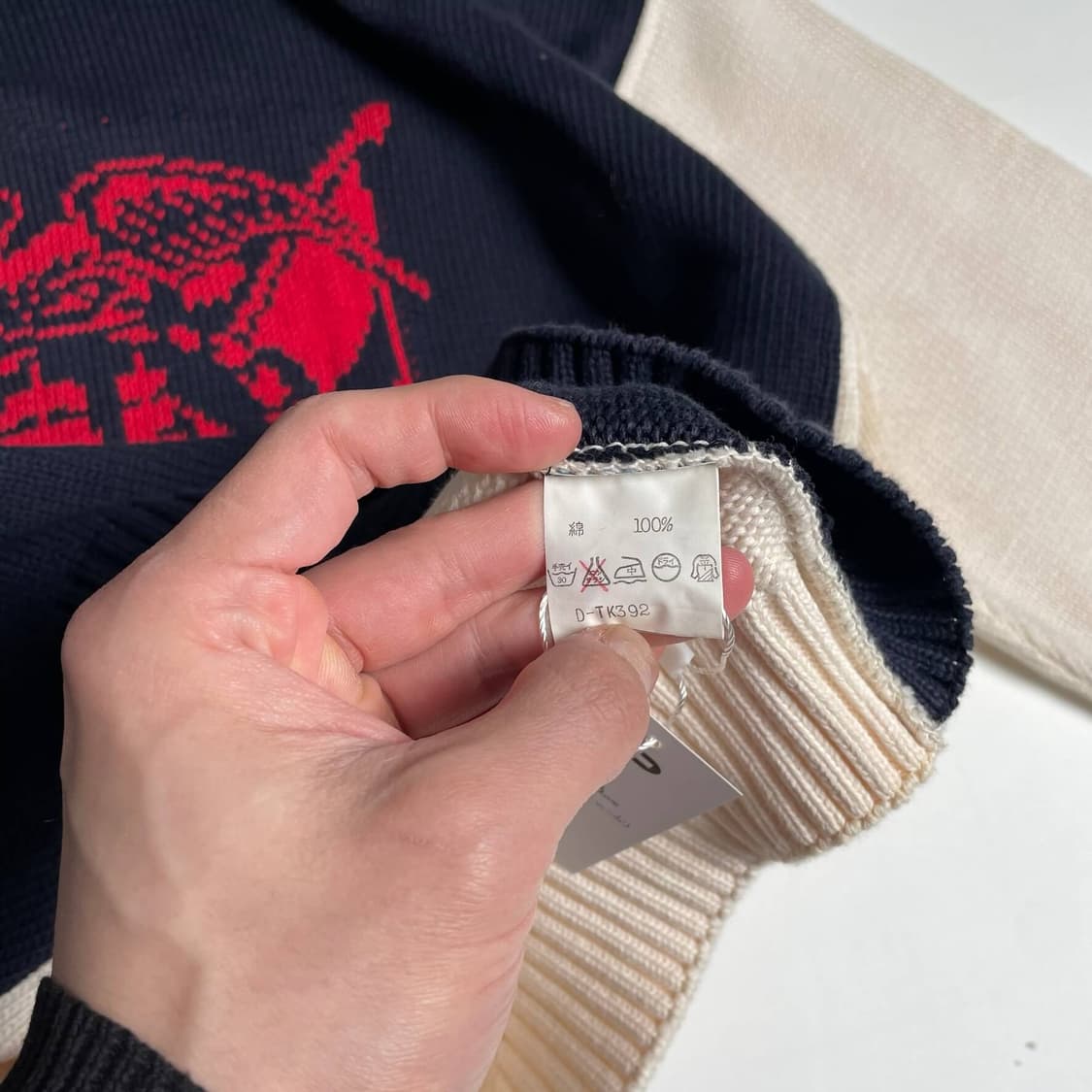 91aw 지안프랑코 페레 코튼 네이비 니트 (italy)   상품이미지7