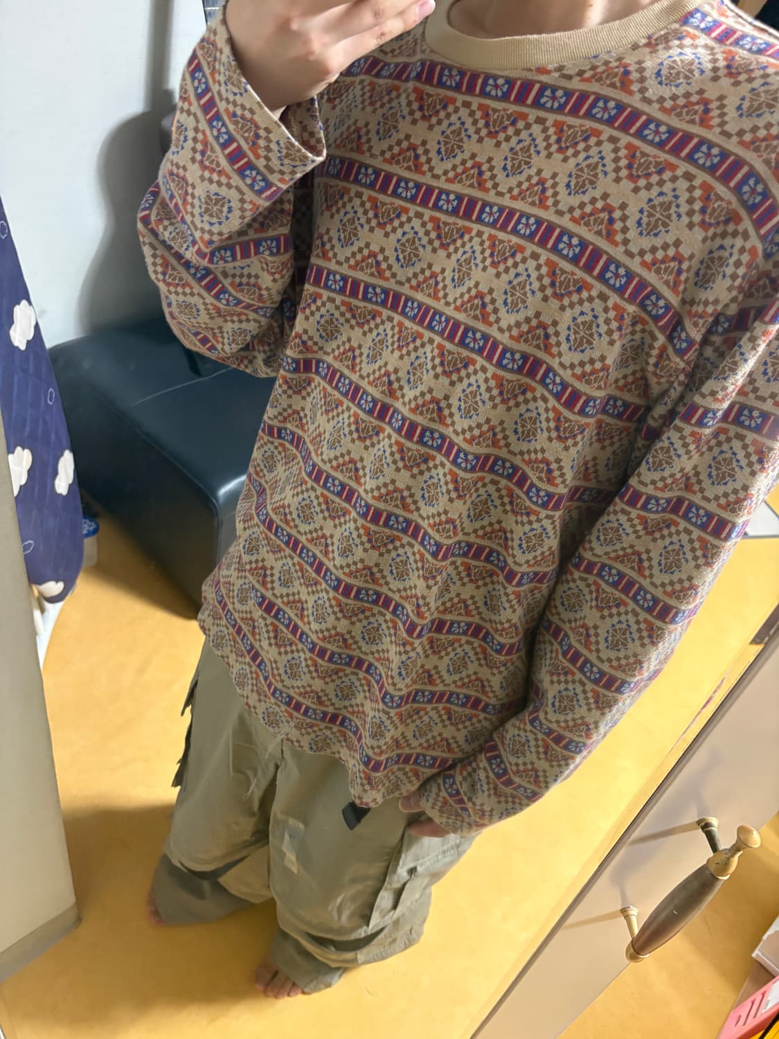 스투시 21ss giza 페어아일 롱슬리브 L 상품이미지2