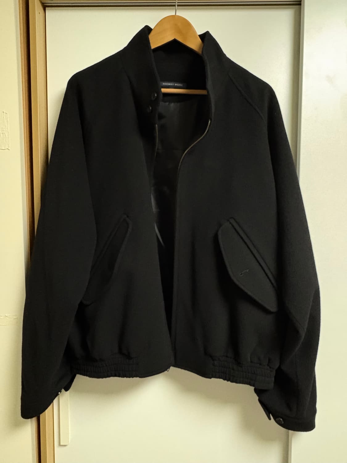 토마스모어 울 해링턴 자켓 M 블랙 상품이미지1