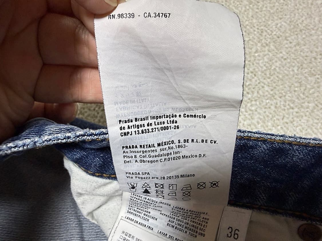 루이비통 청바지 남성용 34인치 상품이미지9