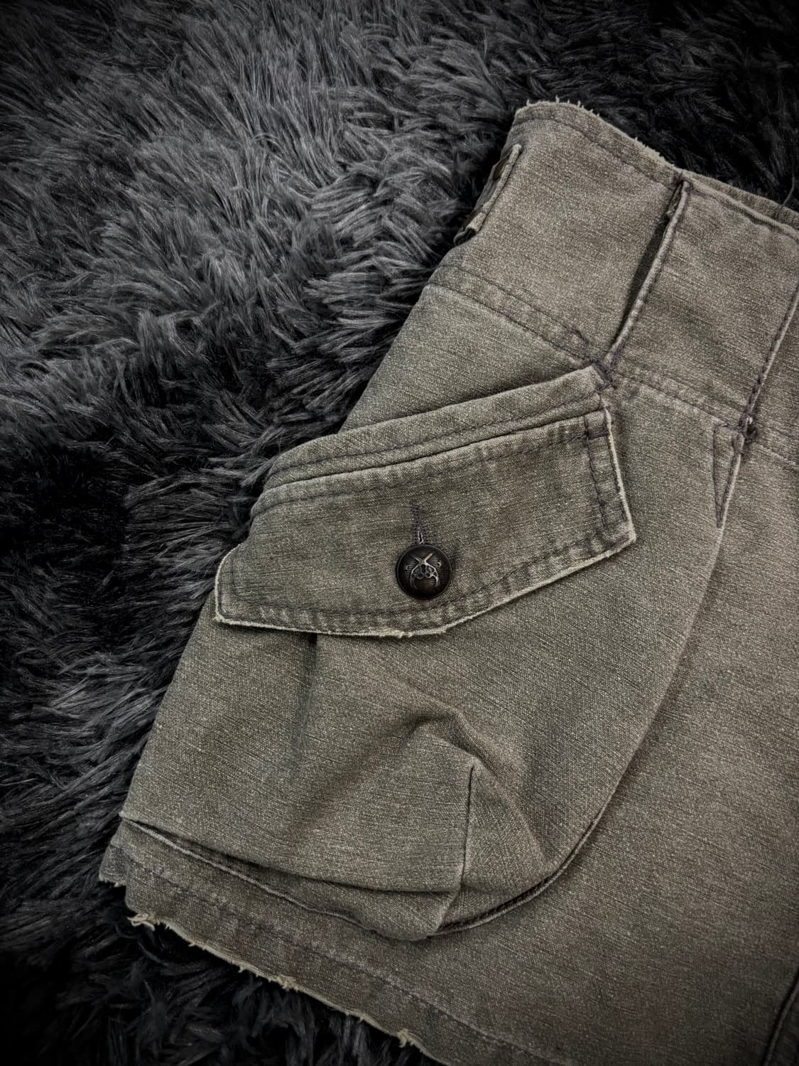 Ghost of Harlem 베이지 카고 숏스커트 상품이미지3