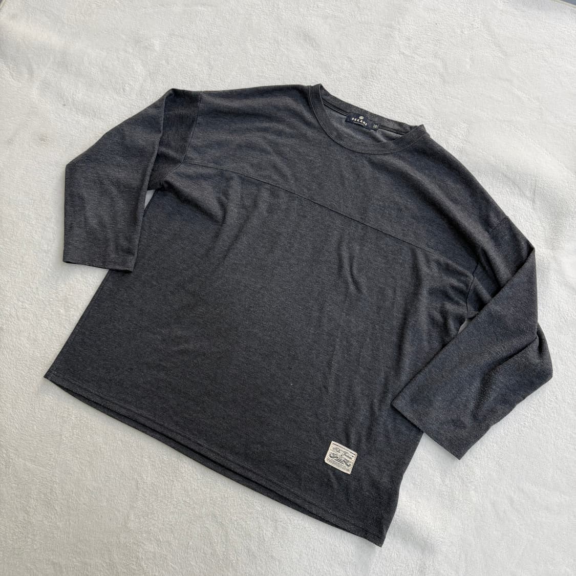 2XL 오까네 빈티지 트임 긴팔 티셔츠  0320T 상품이미지1