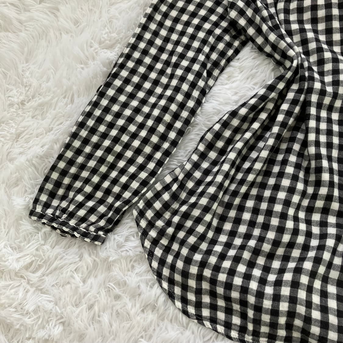 빈티지 모리 체크 블라우스 951 y2k 스트릿 갸루 펑키 일본빈티지 상품이미지5