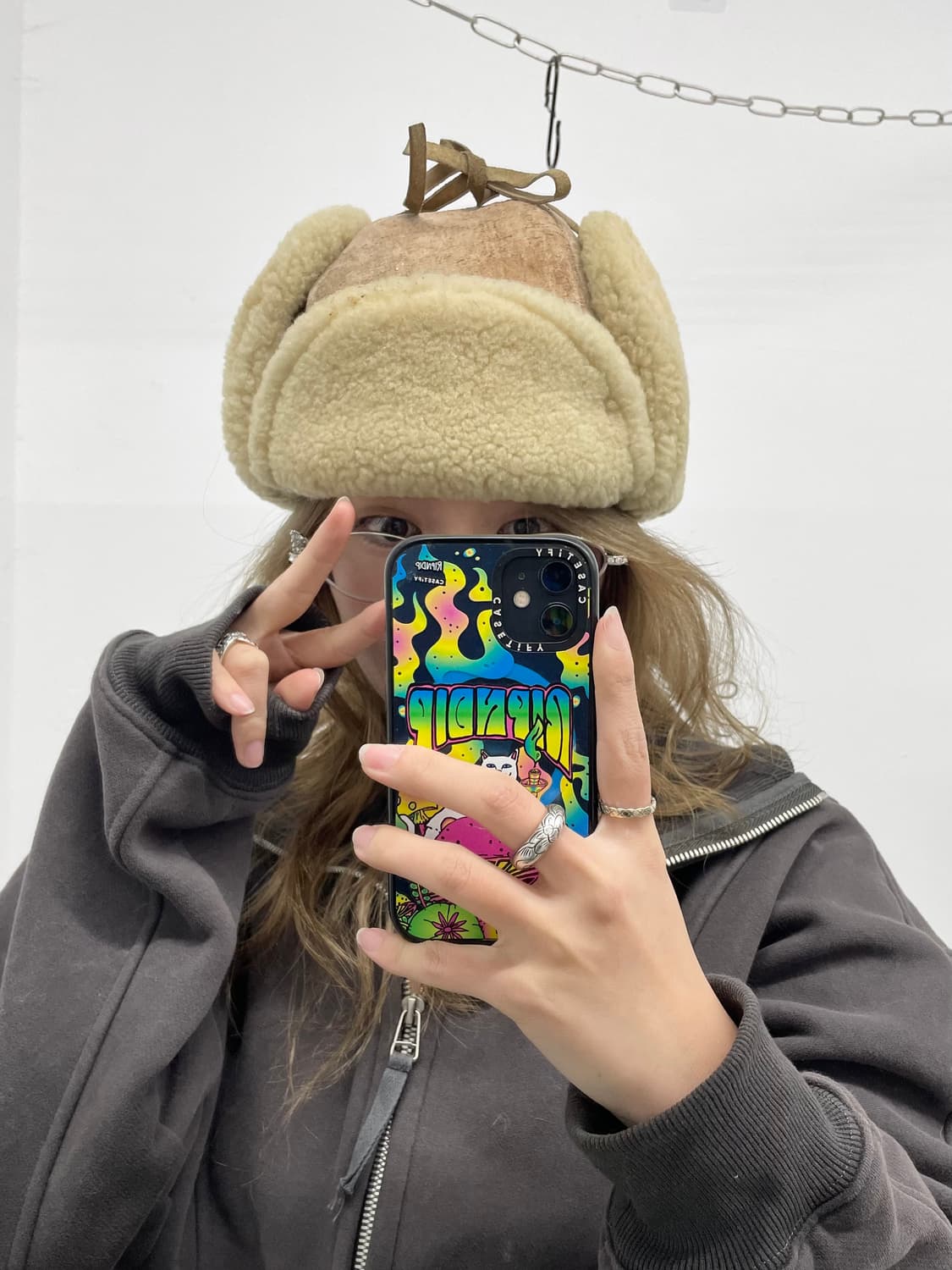 리얼 무스탕 트루퍼햇 상품이미지5