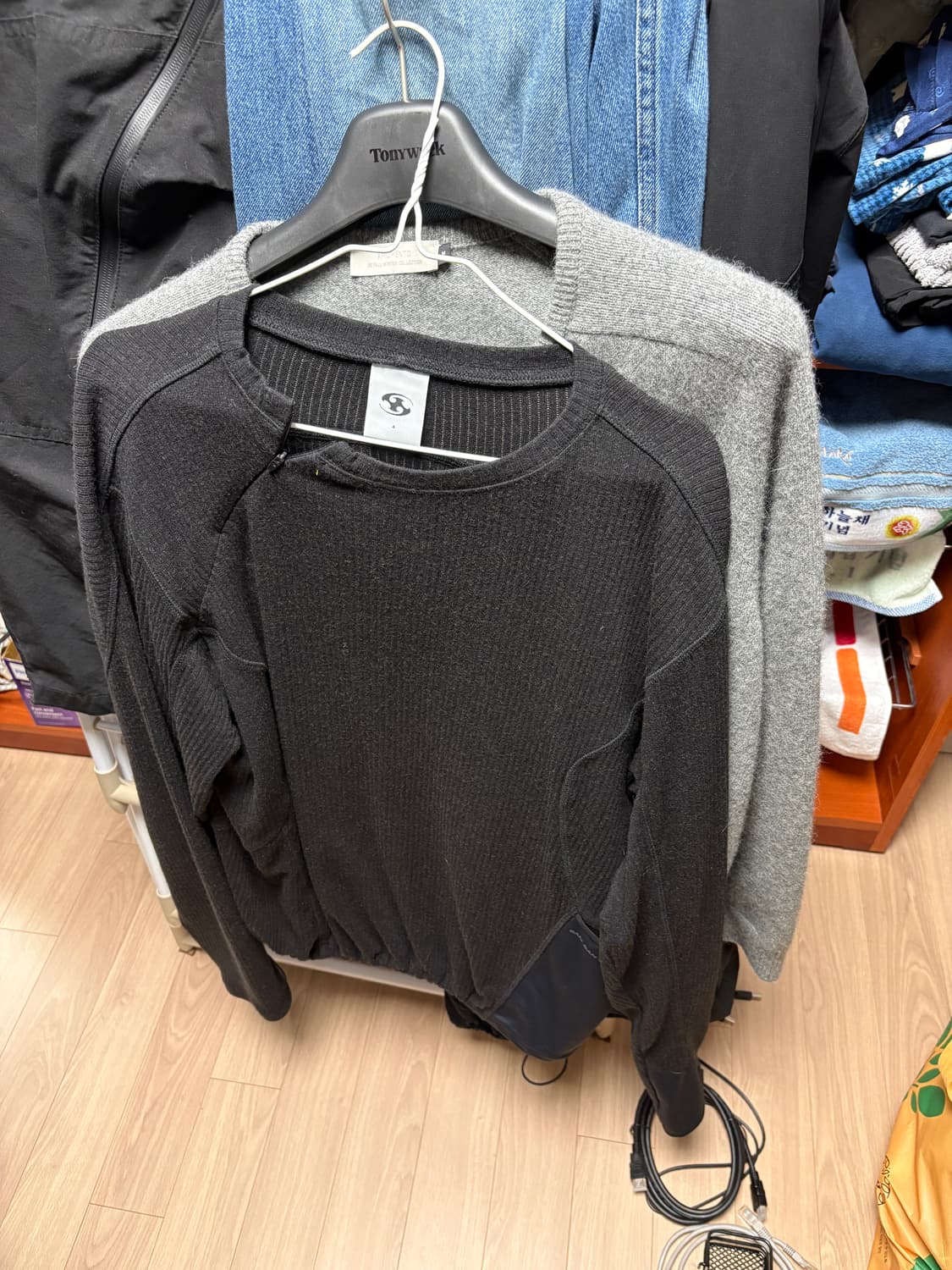 산산기어 리브드 롱슬리브 4사이즈 상품이미지1