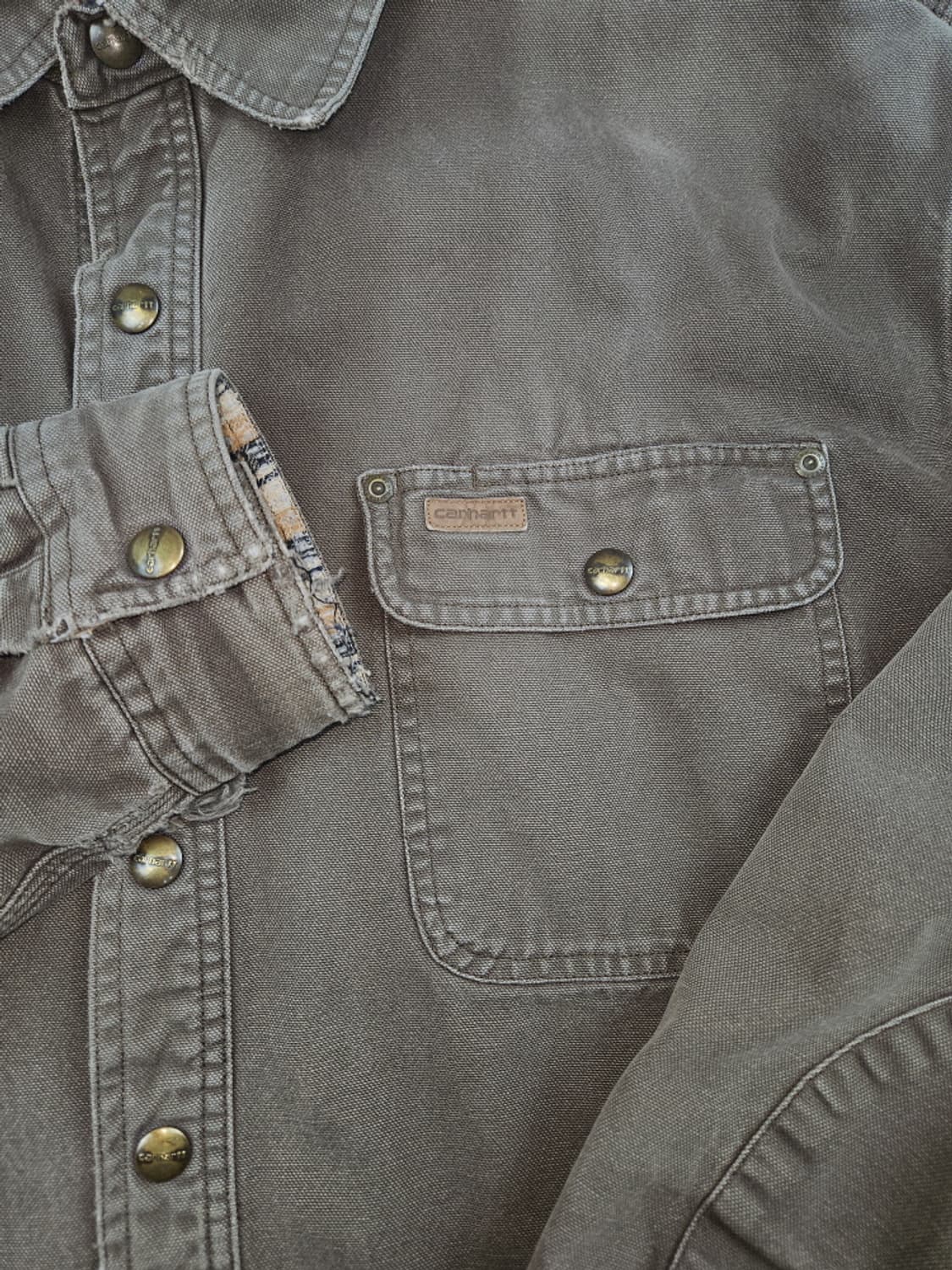 칼하트 덕 캔버스 플란넬 버튼업 워크 셔츠 ( XL ) / 10340 상품이미지7