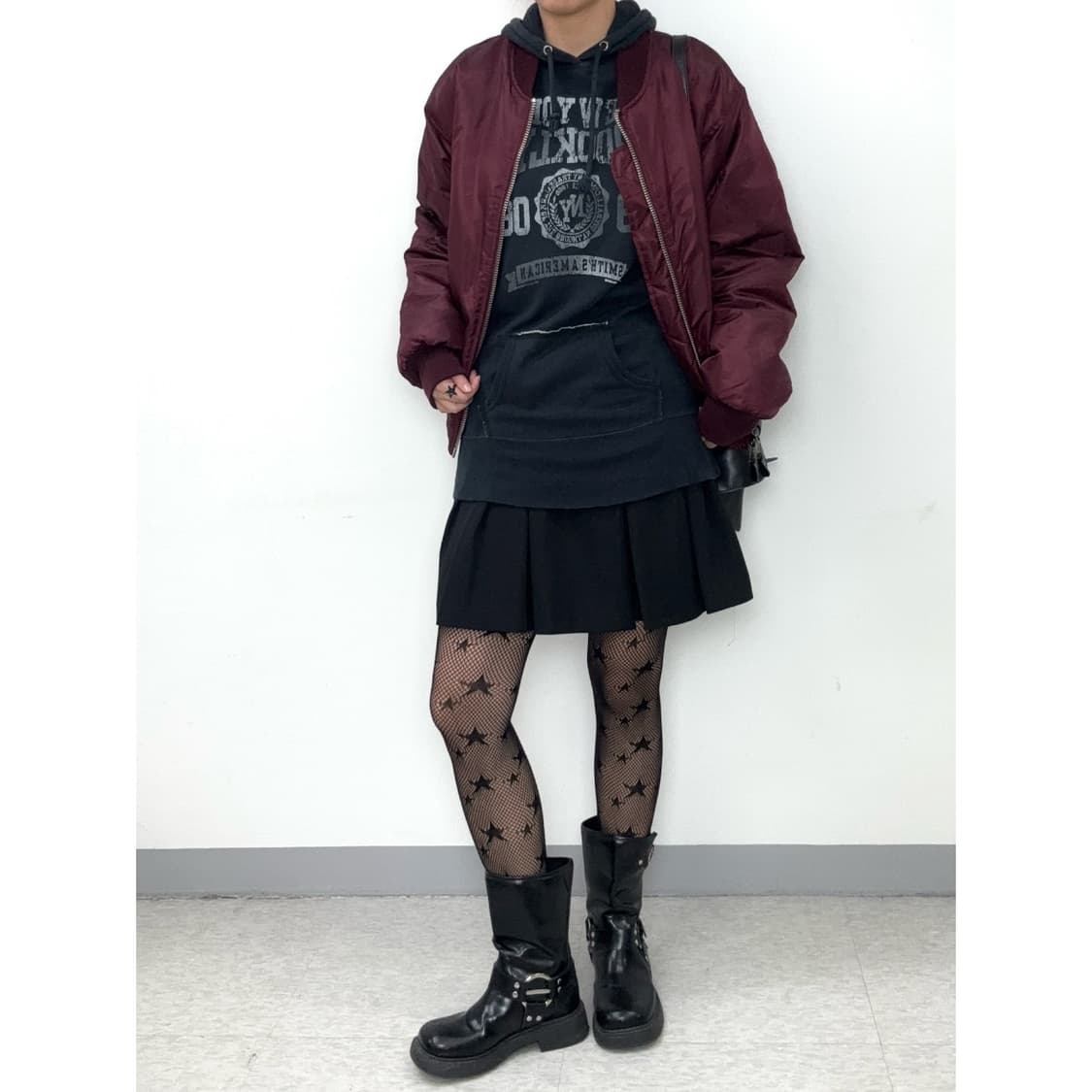 빈티지 블랙 플리츠 스커트 프레피룩 상품이미지1