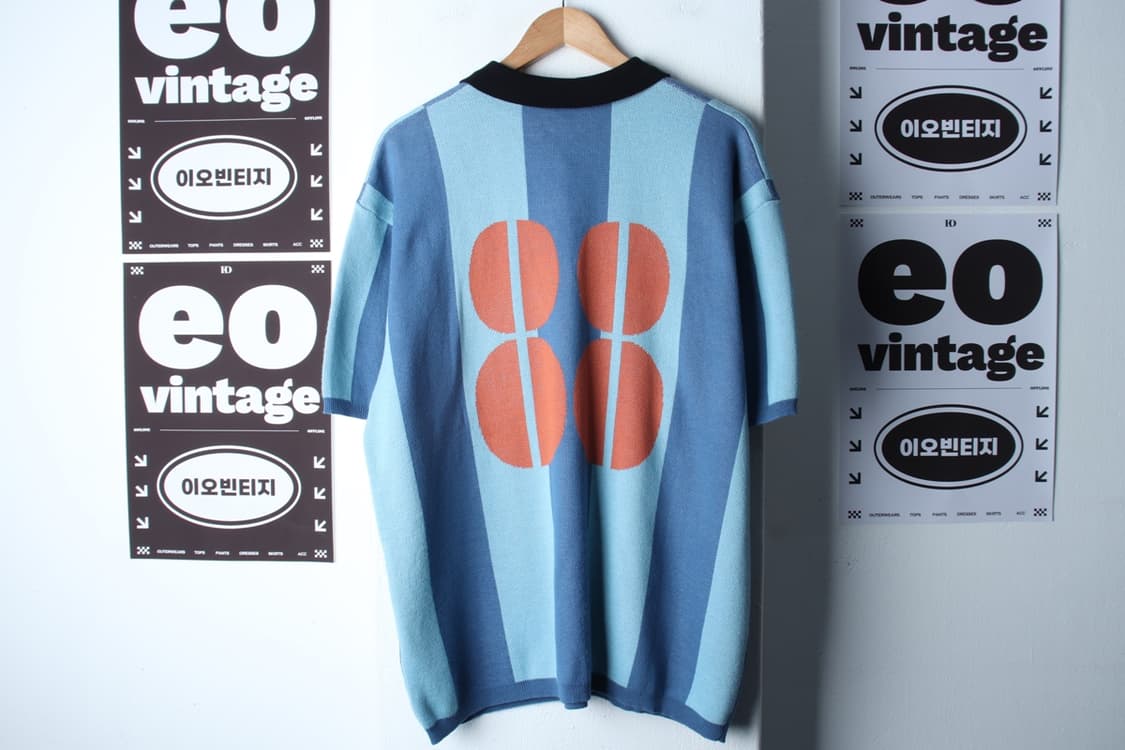 (M-XL) 엑스톤즈 반팔 카라 티셔츠 니트 스트라이프-H32510 상품이미지6