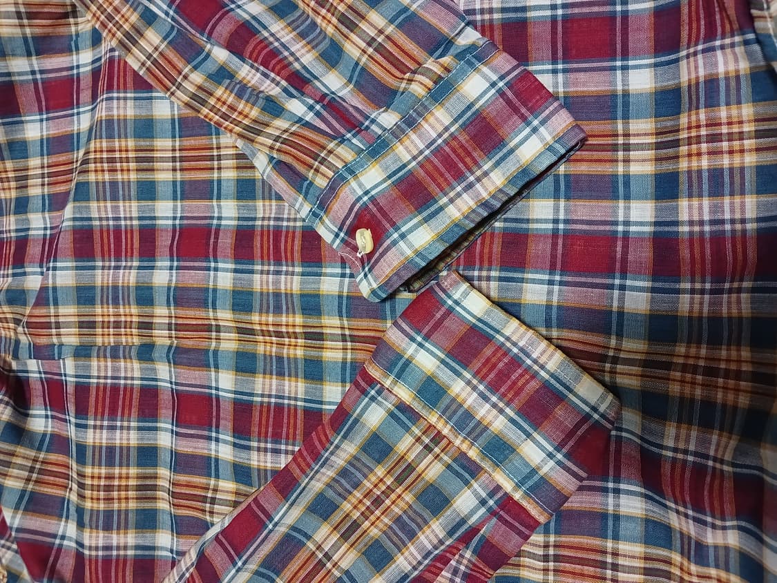 Levi's movin' on 80's 빈티지 마드라스 체크 셔츠 상품이미지4