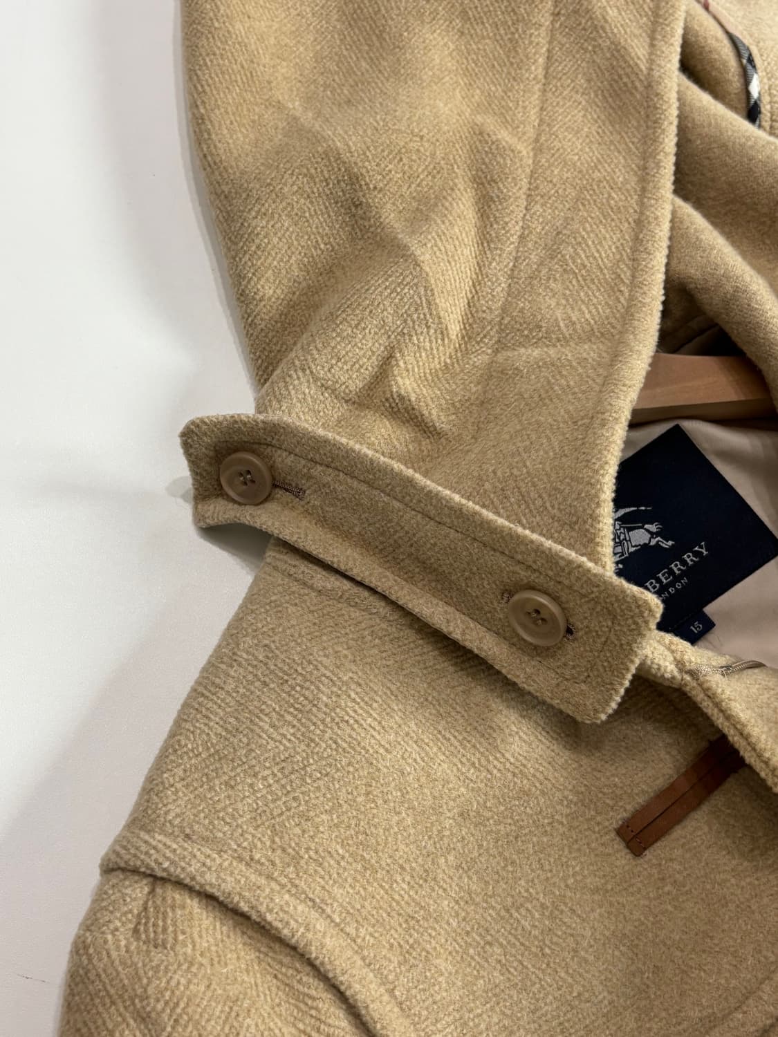 Burberry 버버리 베이지 후디 더플 코트 상품이미지7