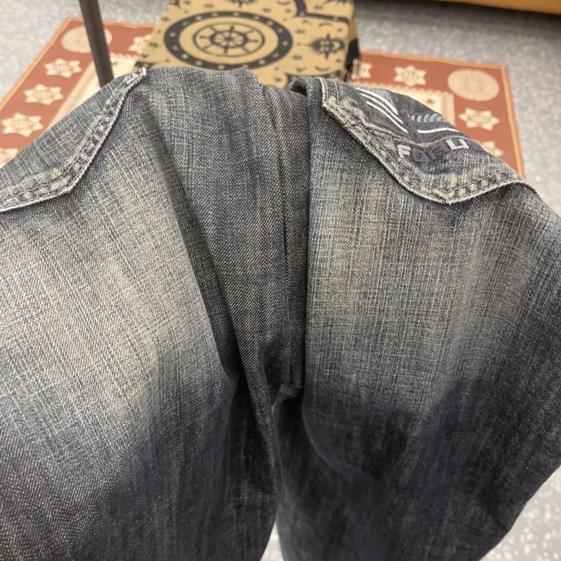 푸부 FUBU 올드스쿨 히피 에스닉 패턴 데님팬츠 35인치 C08751 상품이미지8