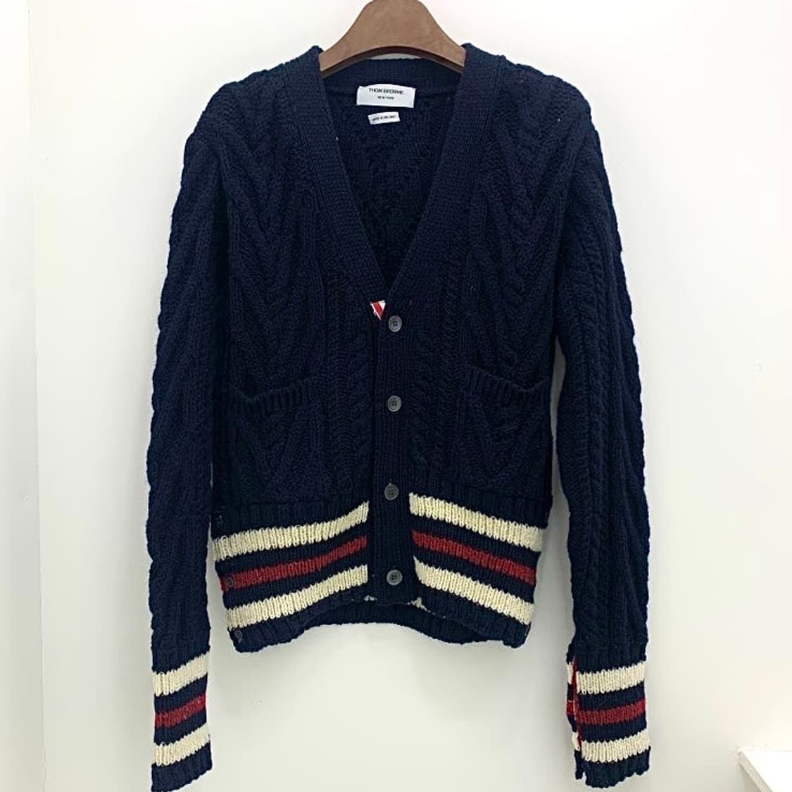 톰브라운 모헤어 네이비 가디건 상품이미지1