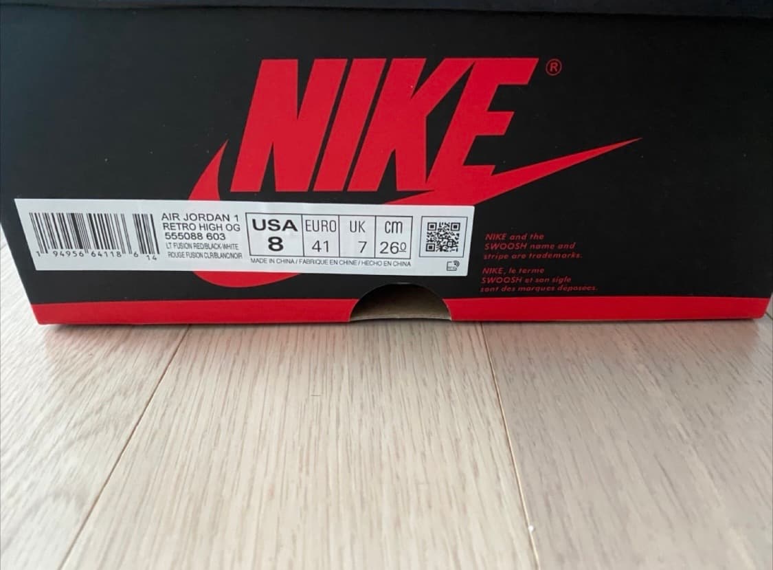 조던1 라이트 퓨전레드 새제품 상품이미지3