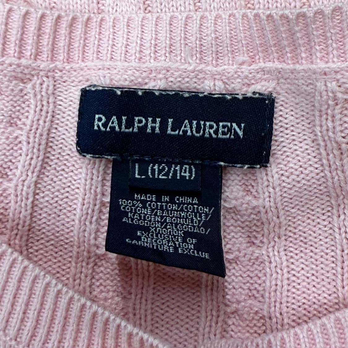 폴로 랄프로렌 딸기우유 프릴 꽈배기 니트 가디건  상품이미지5