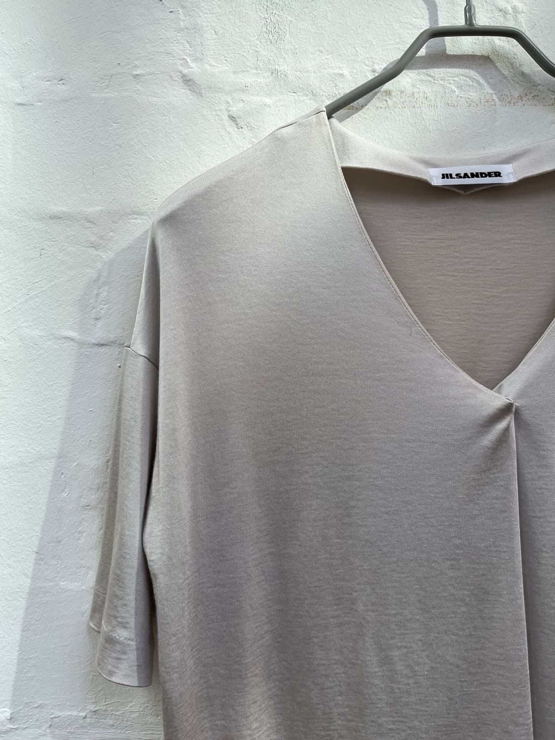 Jil Sander 질샌더 브이넥 반팔 티셔츠 베이지 S 상품이미지3