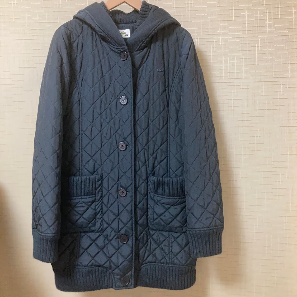 라코스테 퀼팅 후드 자켓 상품이미지1
