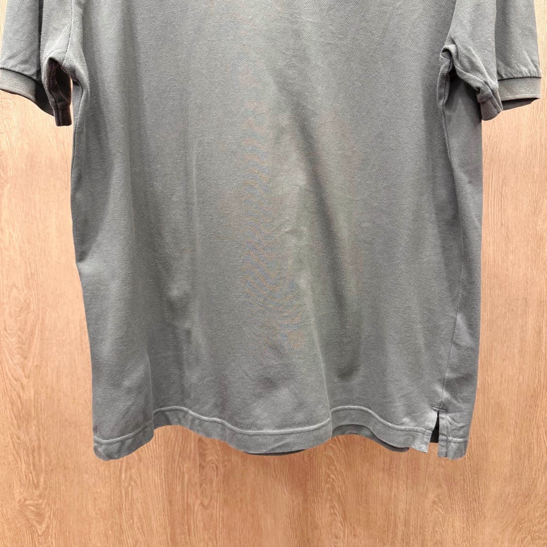 요지 야마모토 아디다스 콜라보 피케 티셔츠 로고 자수 디테일 카키 상품이미지5