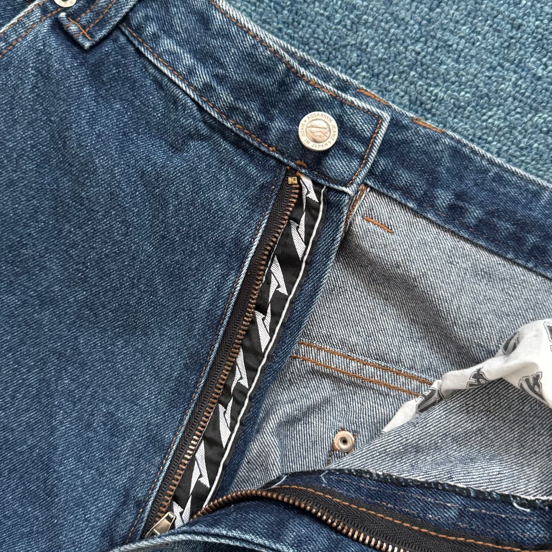 워싱 패턴 와이드 데님팬츠 36 상품이미지8