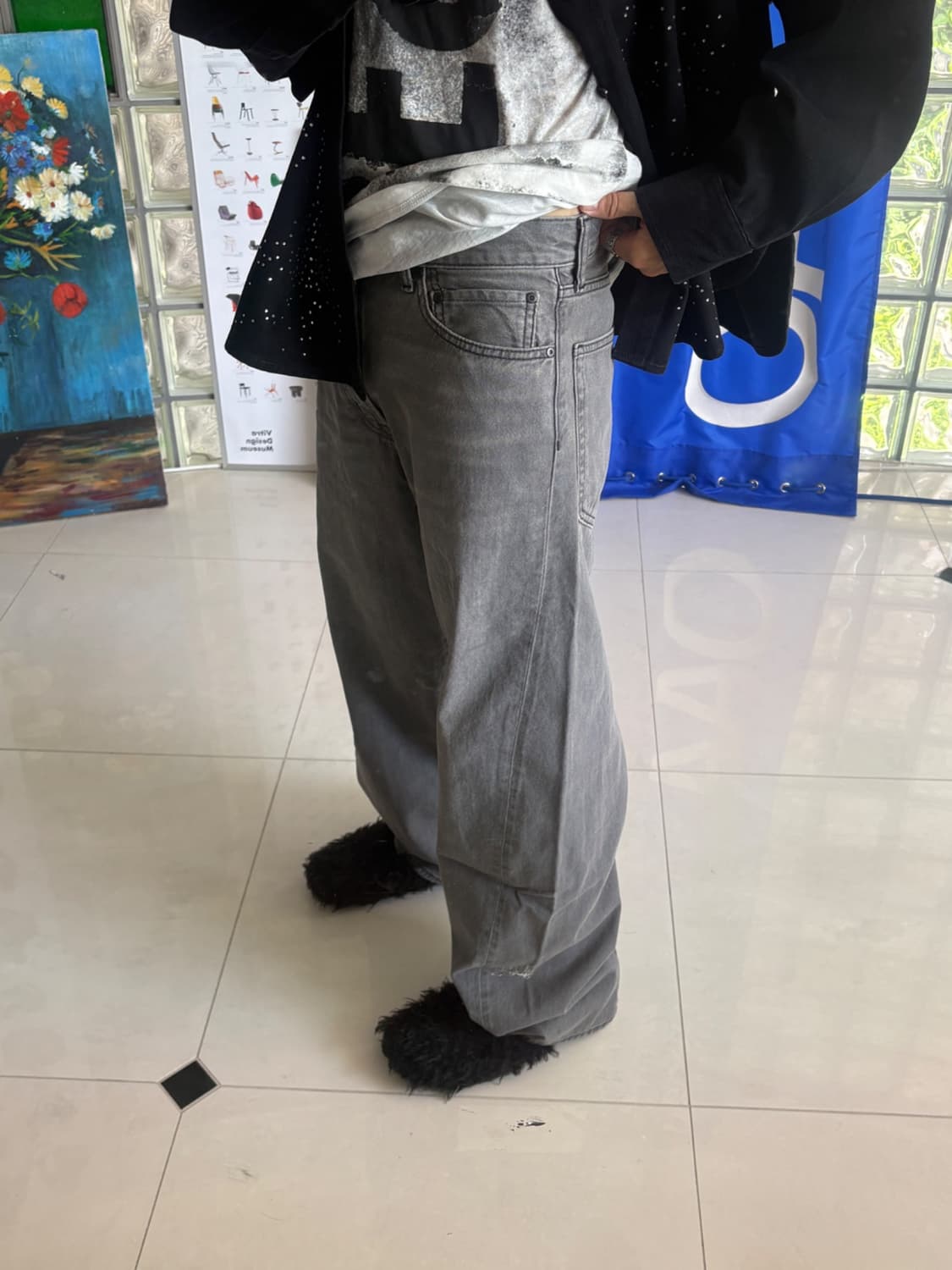 barrel leg jeans pant EC LONG 상품이미지2