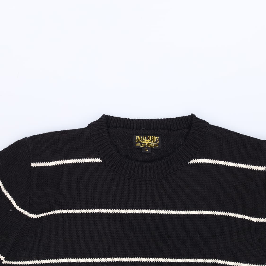 [L] 스몰버드 스트라이프 긴팔 니트 스웨터 0119J 상품이미지3