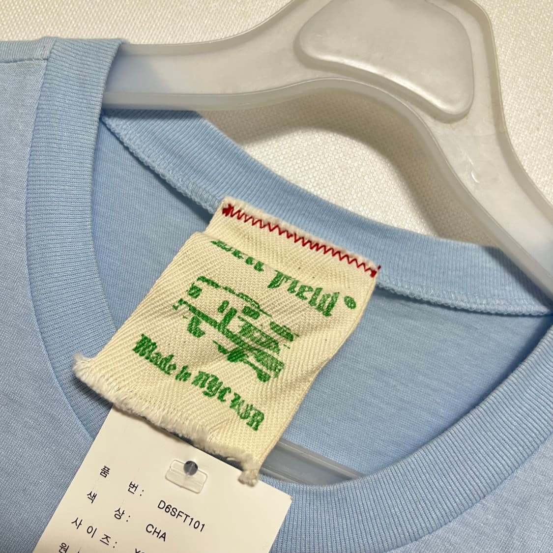 y2k 빈티지 하늘색 프린팅 반팔 티셔츠 xs 상품이미지2