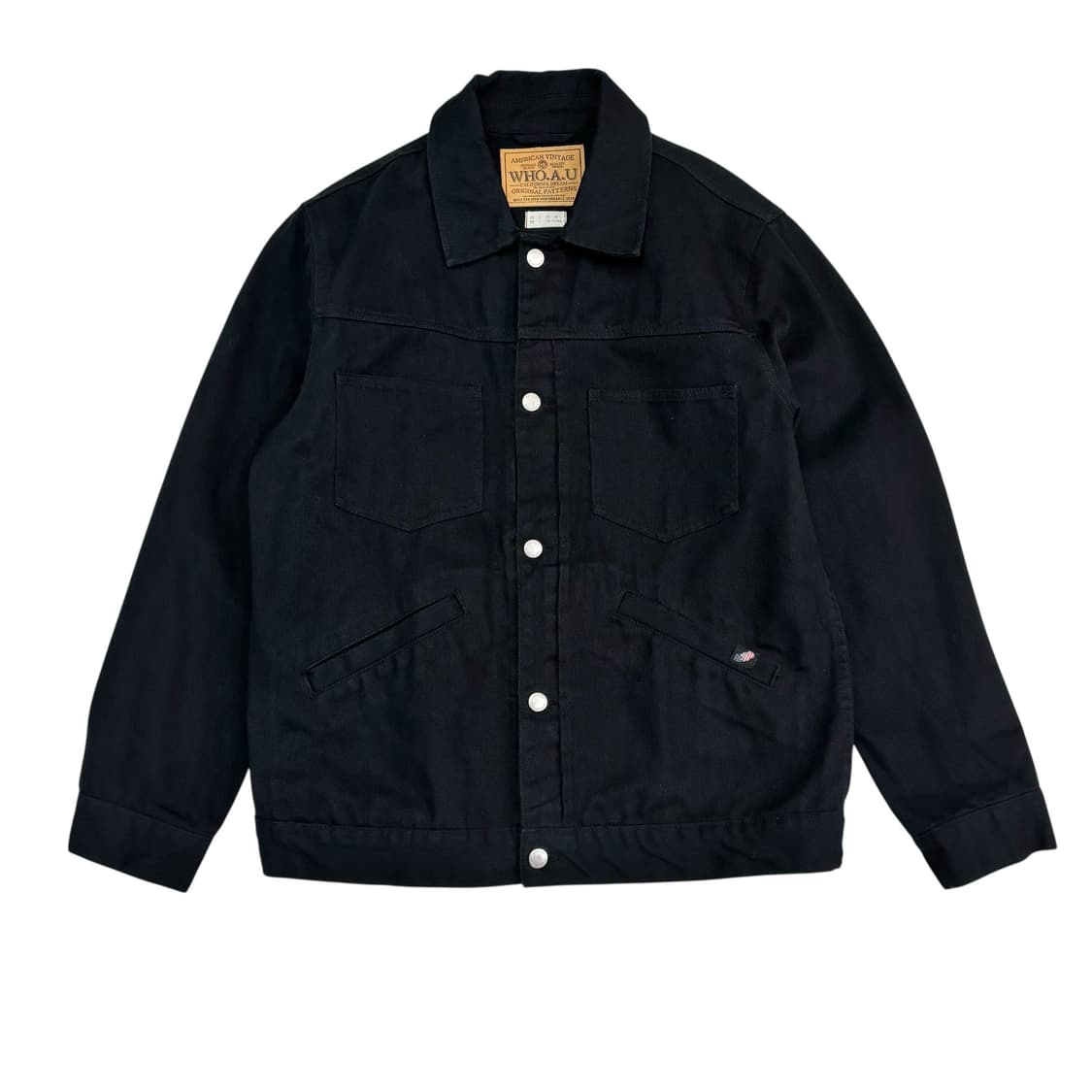 후아유 블랙 트러커 자켓 상품이미지1