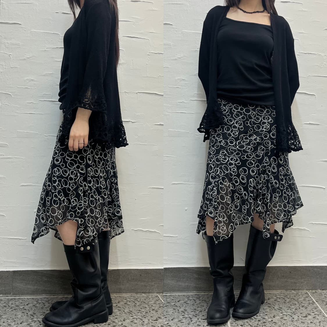 Pattern flowy midi skirt 상품이미지2
