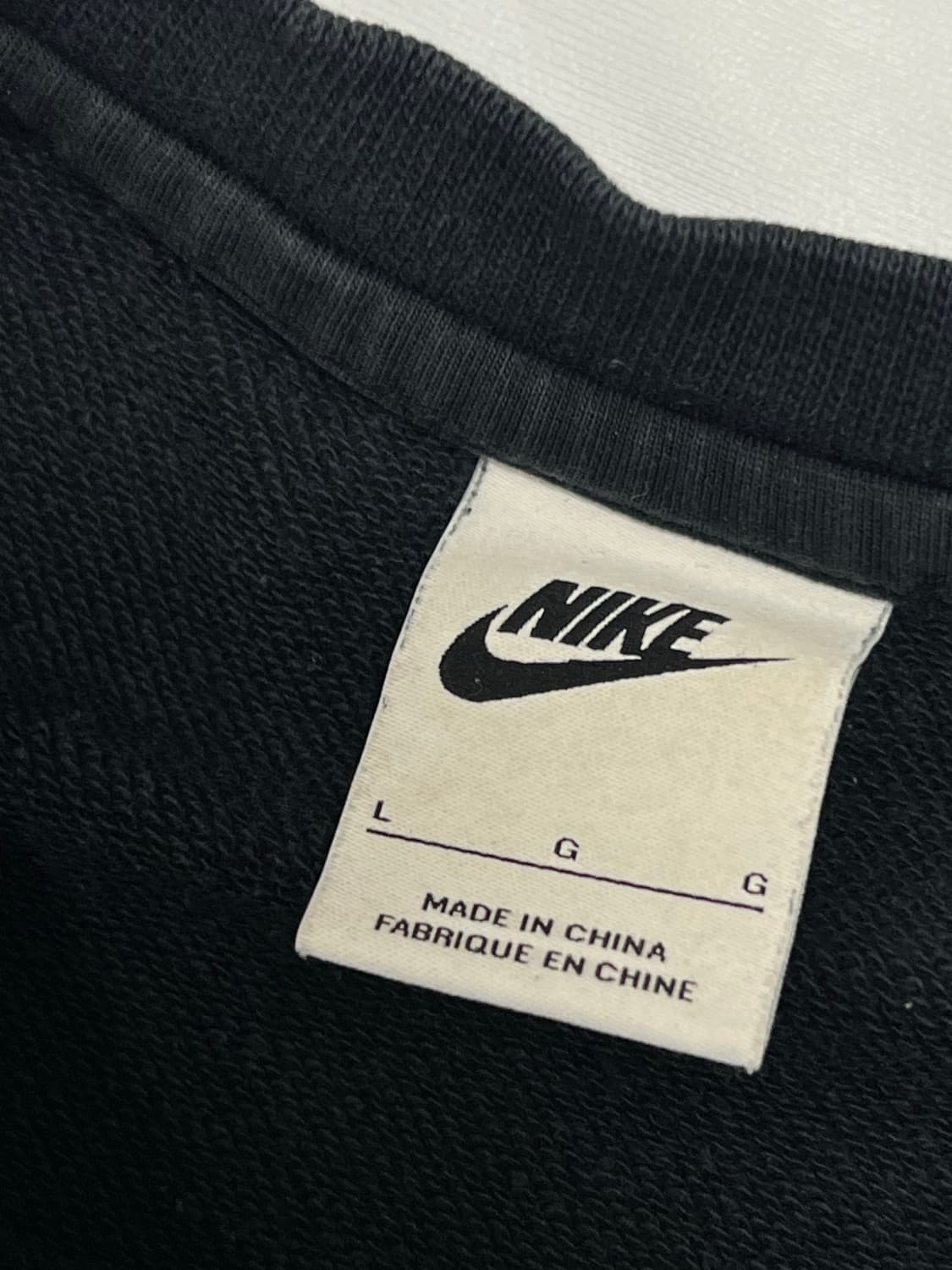 (L) 나이키 스우시 프린팅 맨투맨 블랙 상품이미지3