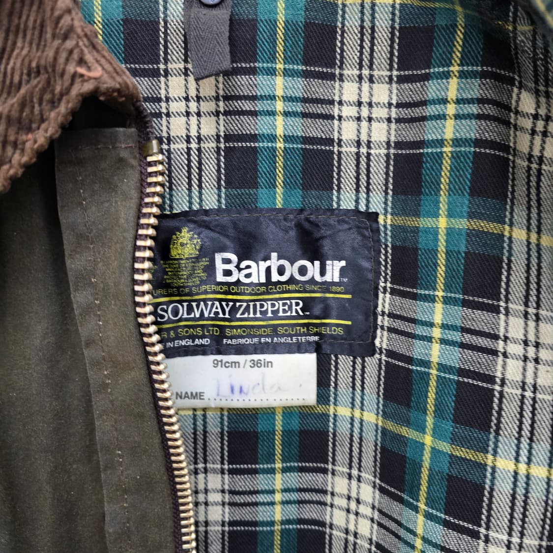 80s Barbour 바버 솔웨이 왁스 자켓 36 상품이미지10