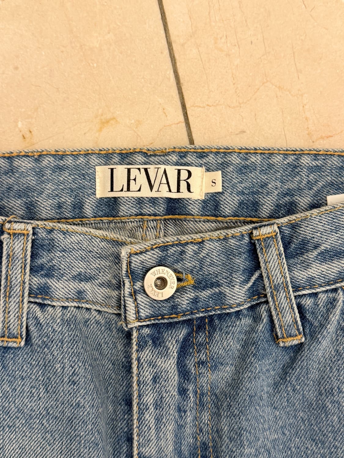 르바 LEVAR 데님 스커트 팬츠 S 상품이미지6