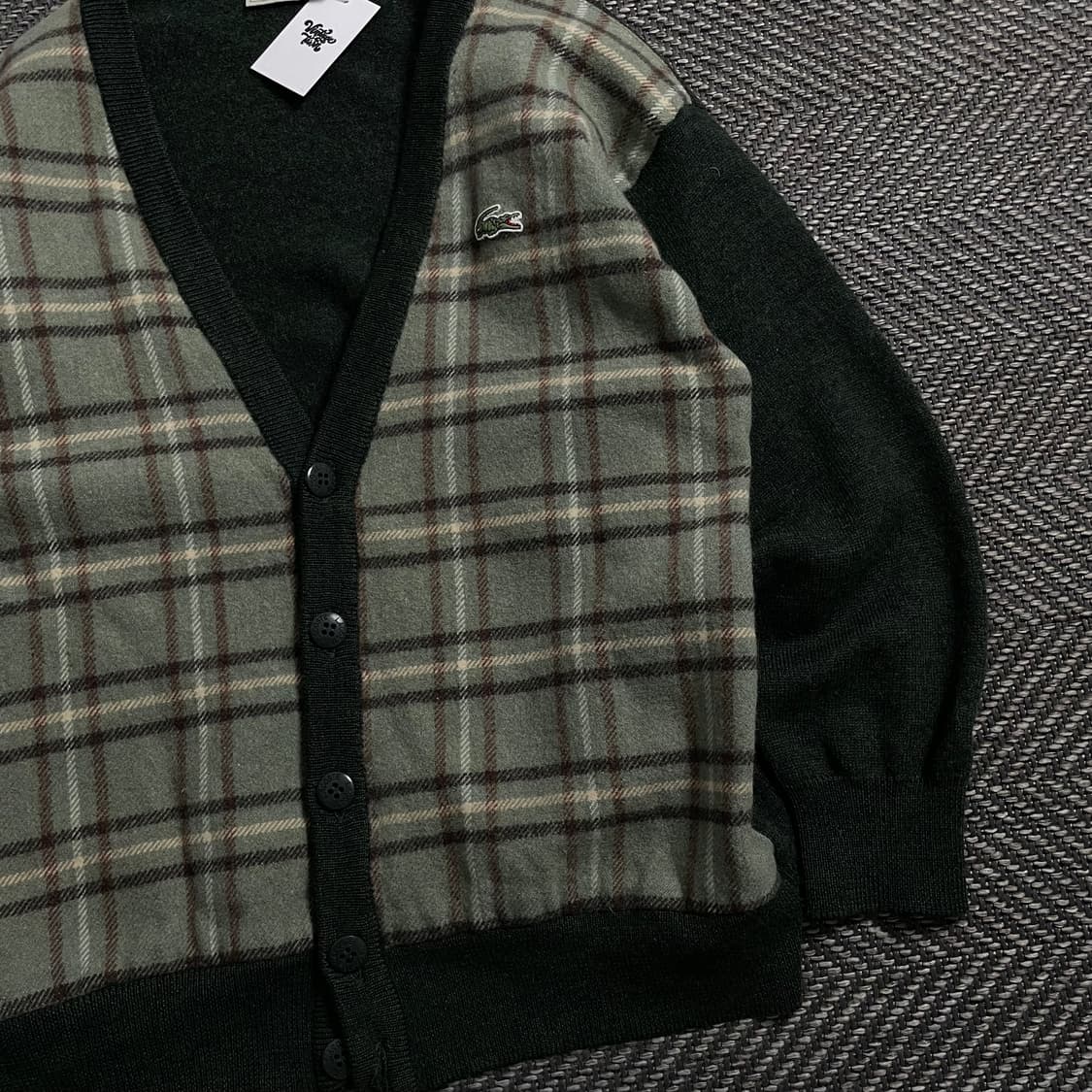 라코스테 아카이브 울 혼방 빈티지 체크 가디건 o 4098 상품이미지2