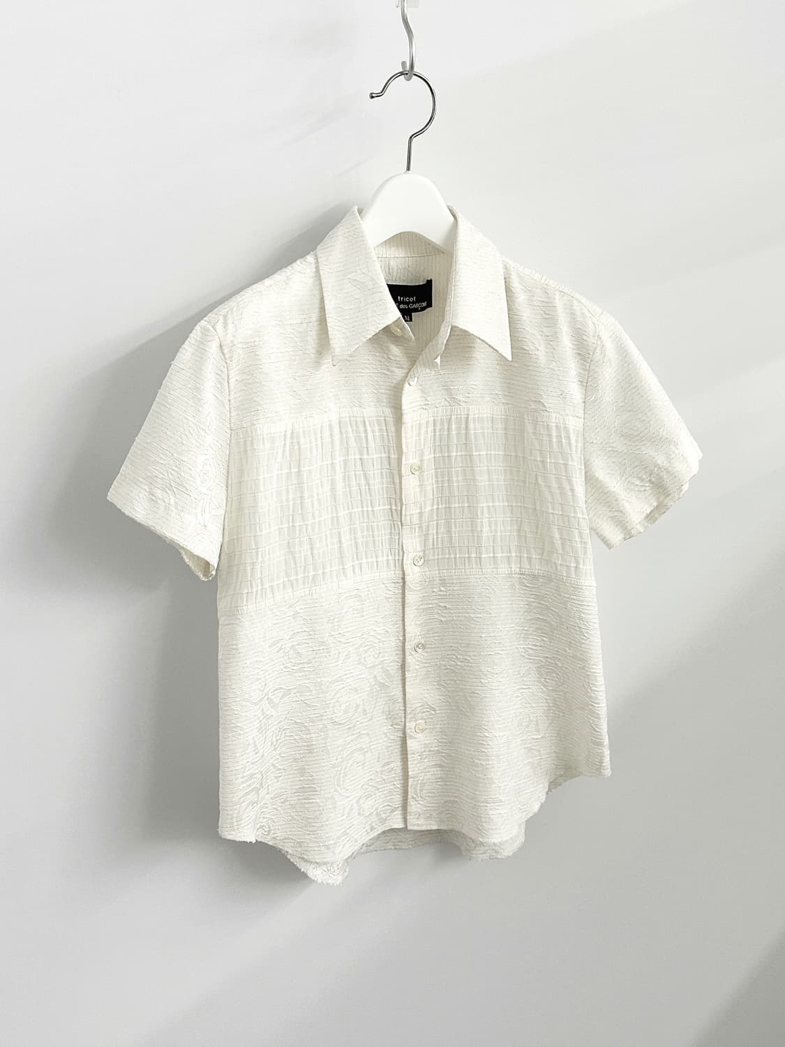 (Deadstock) 2008 트리콧 꼼데 가르송 텍스쳐 셔츠 상품이미지4