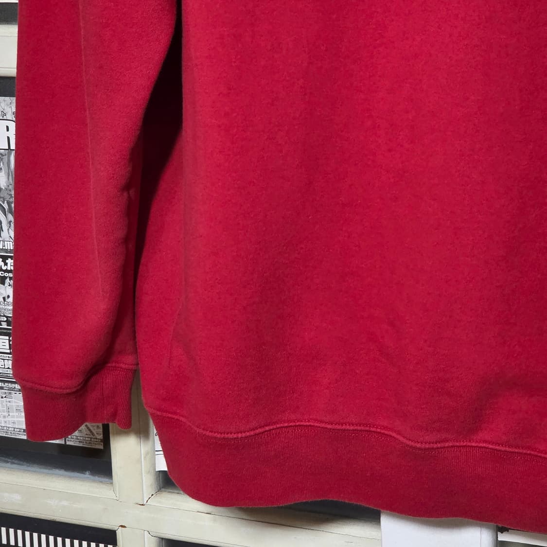 갭 빅 자수 로고 레드 오버핏 후드티 상품이미지7