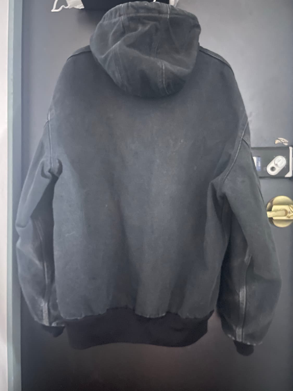 칼하트 j130 L 액티브 자켓 데님 덕액티브 BLK 상품이미지2