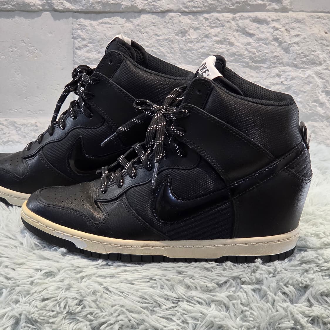 3w-2:나이키 덩크 스카이 하이 블랙 (23.5cm)-키높이6cm 상품이미지2