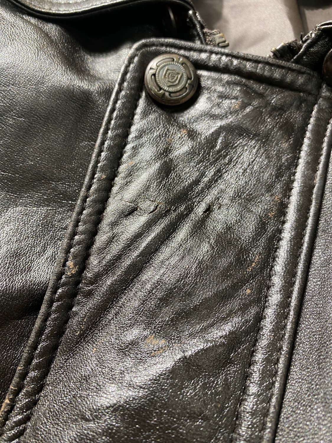 [L] 90s Karino 빈티지 양가죽 레더 봄버자켓 상품이미지3