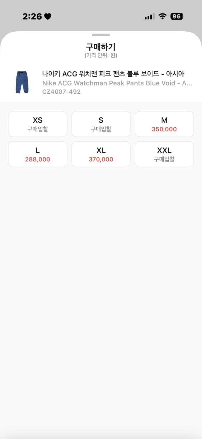 나이키 acg 워치맨 피크 팬츠 xl 상품이미지2