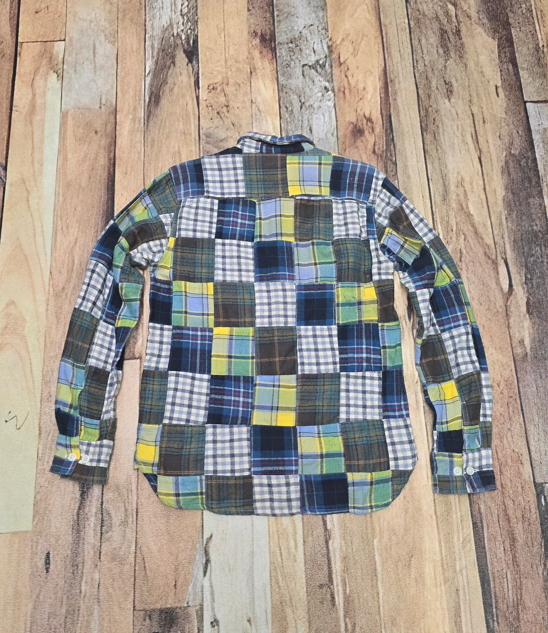 JPN BEAMS BOY 빔즈보이 플란넬원단 패치워크셔츠 상품이미지5